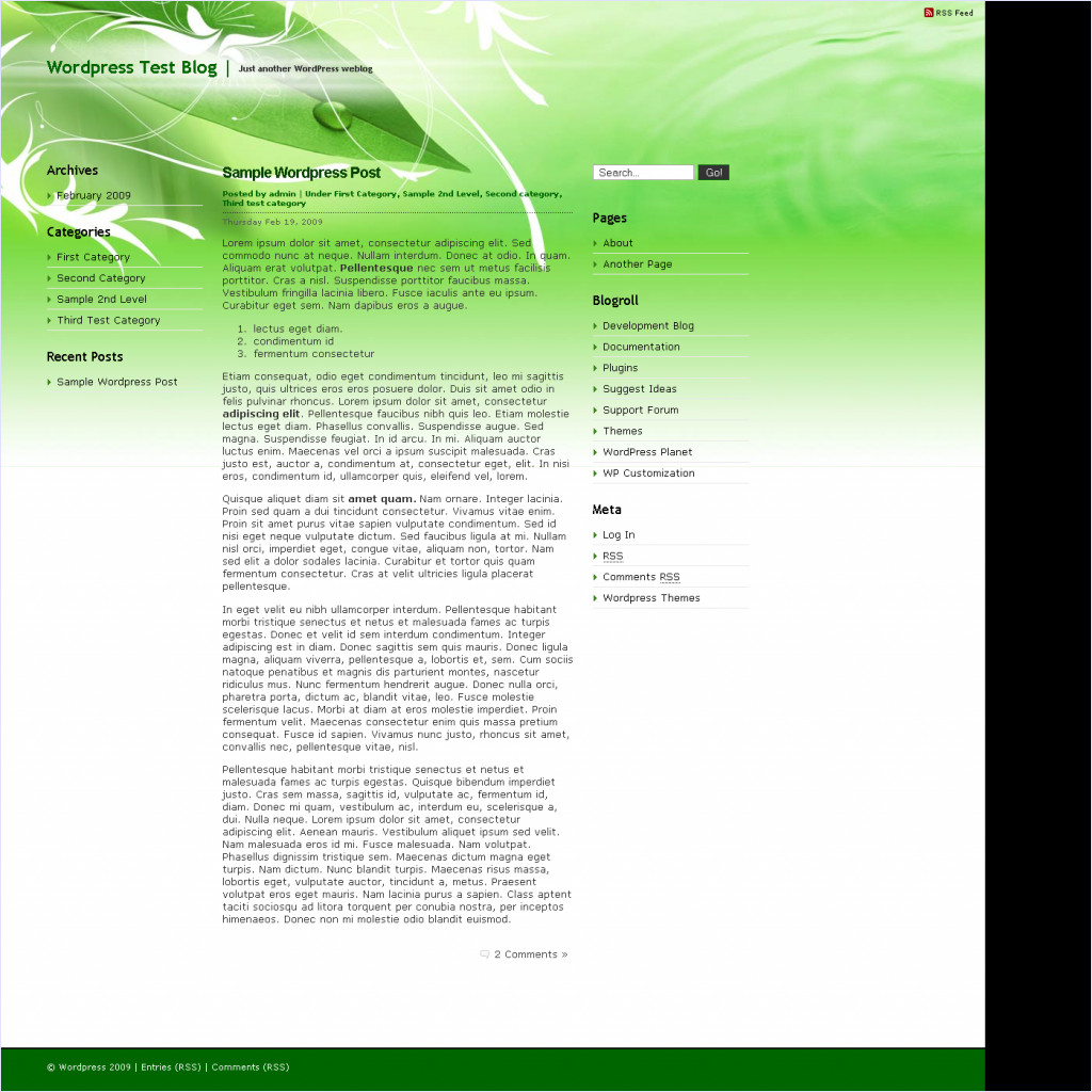 download Green Relax theme