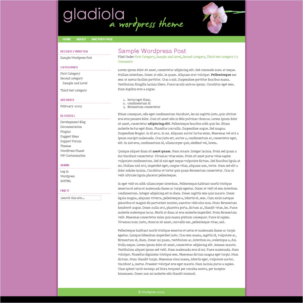 download Gladiola theme