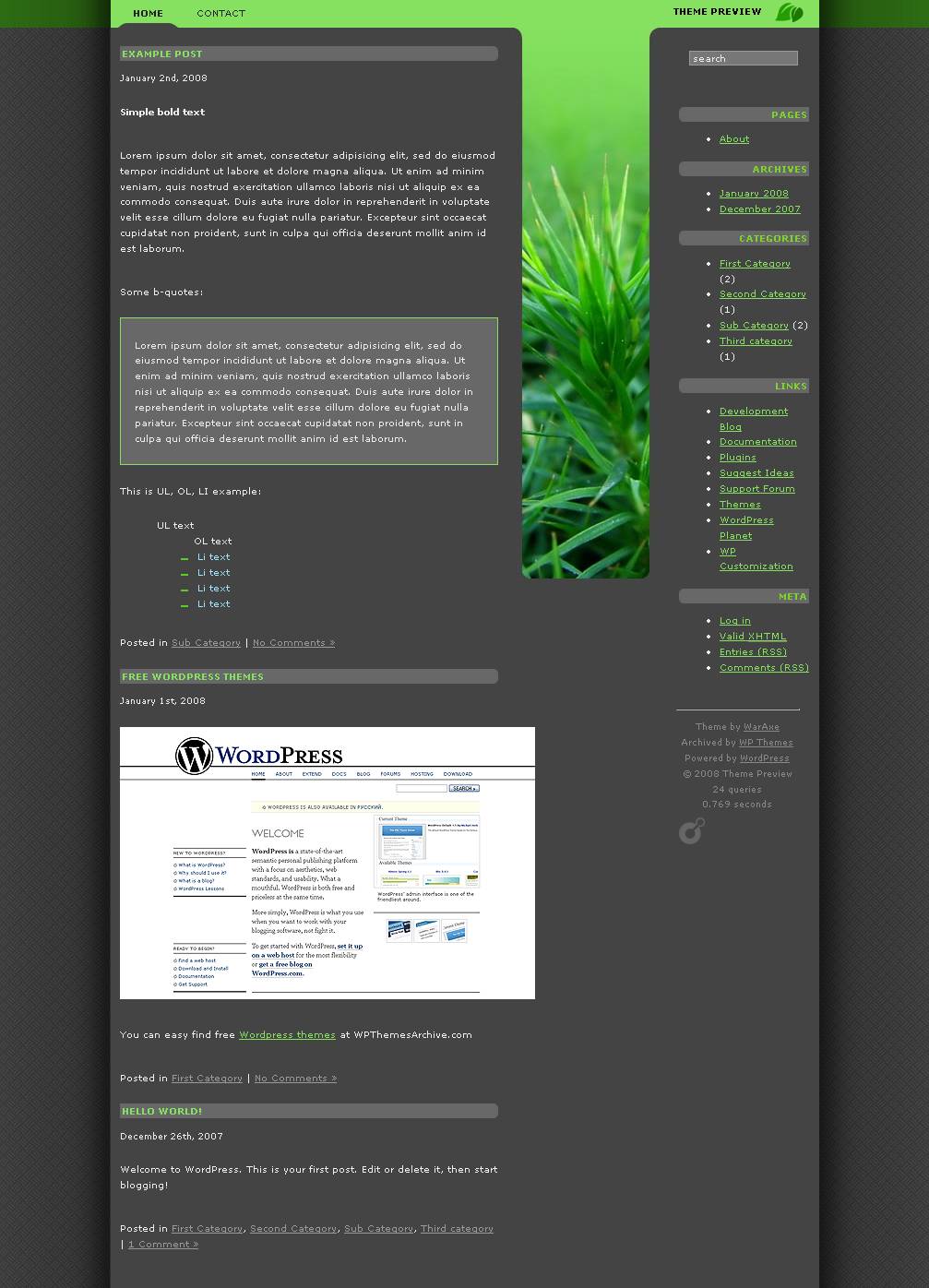 download Greenery theme