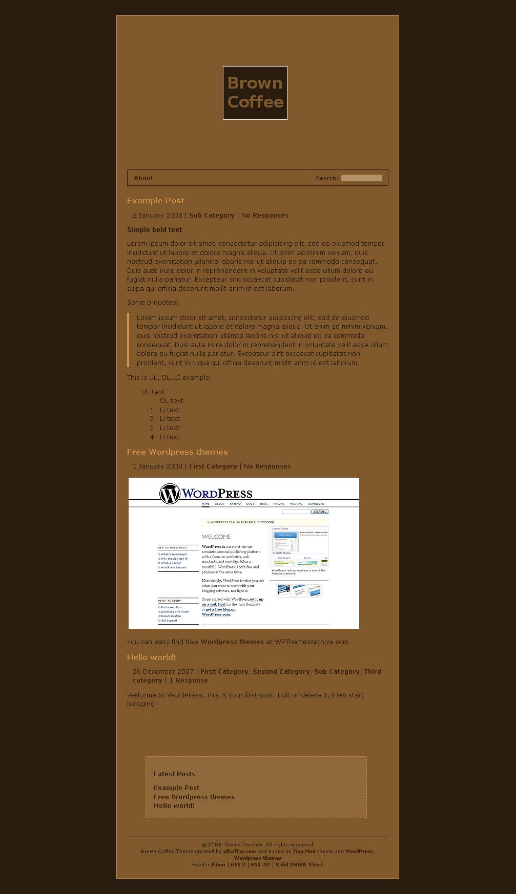 download Brown Coffee theme