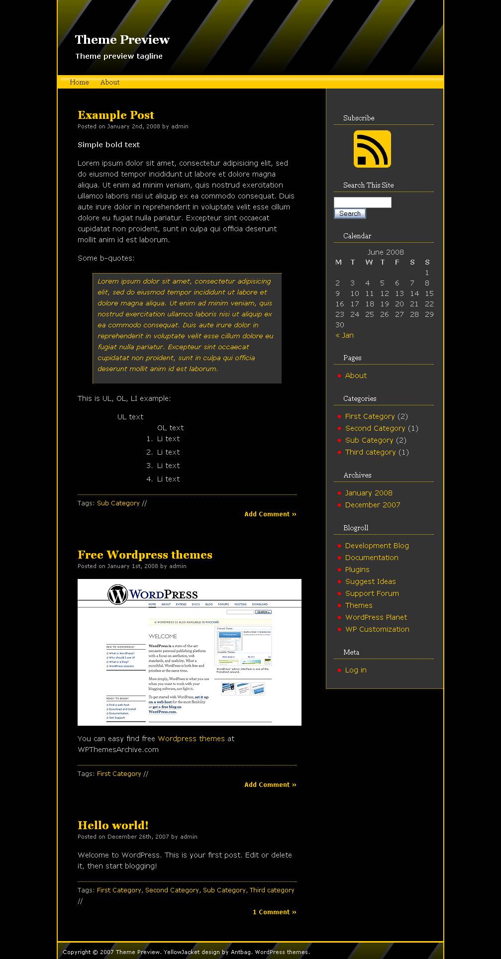 download YellowJacket theme