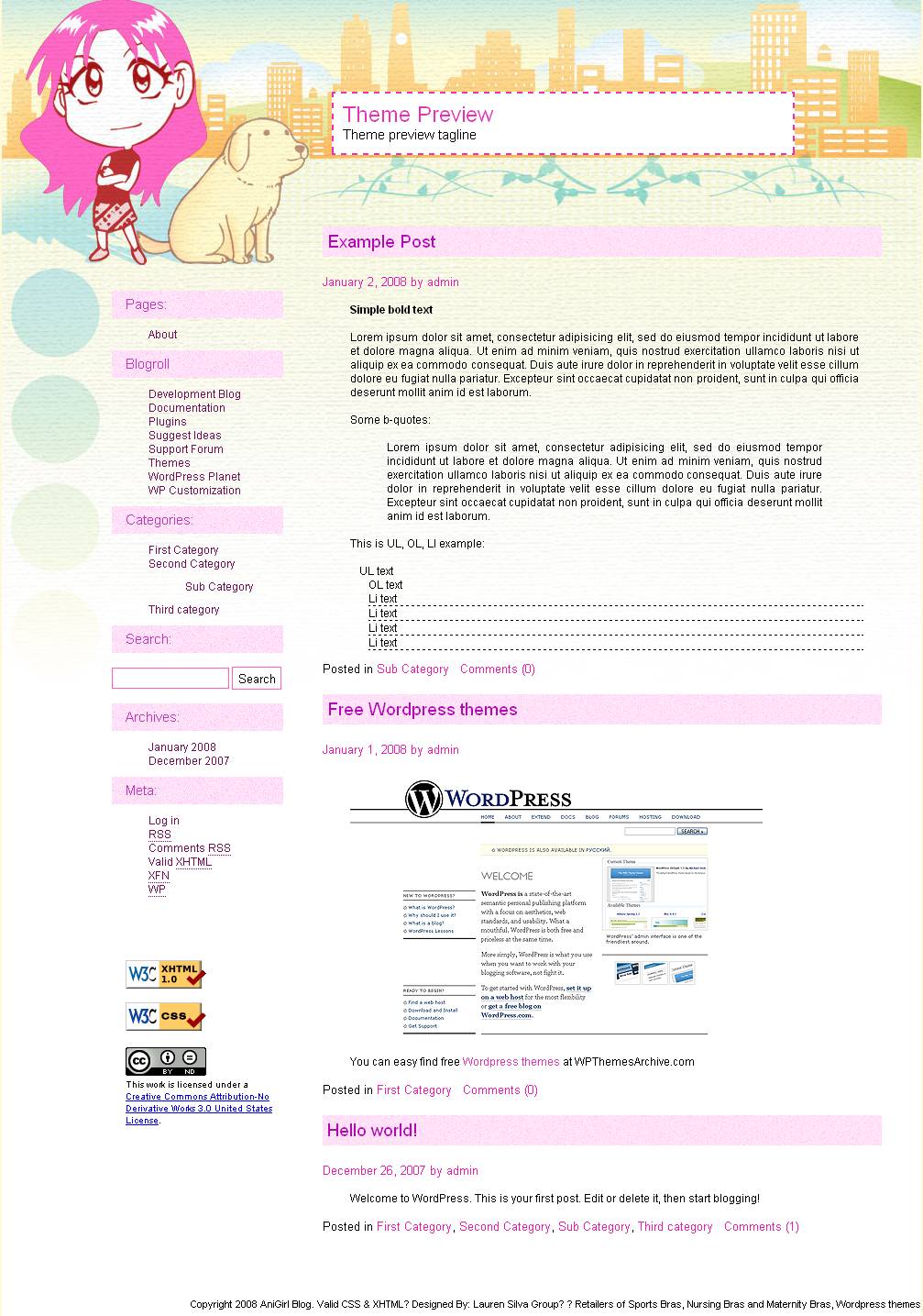 download AniGirl theme