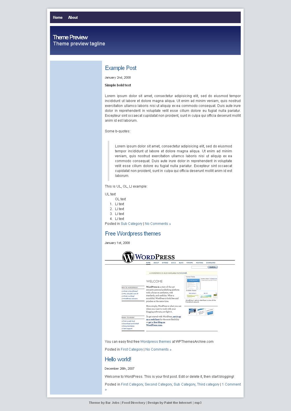 download WPblueblog theme