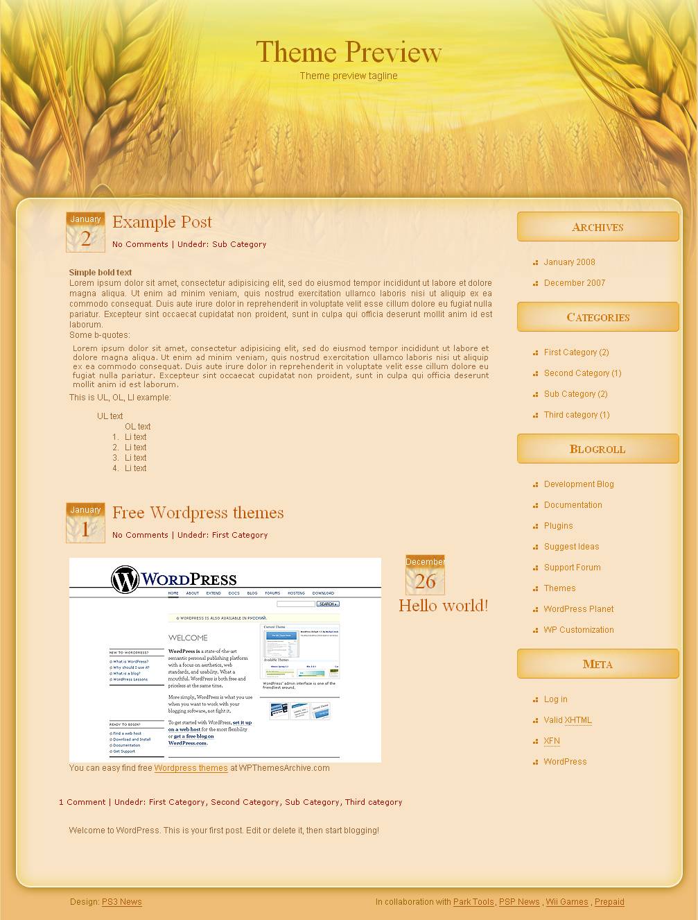 download Wheat Farm theme