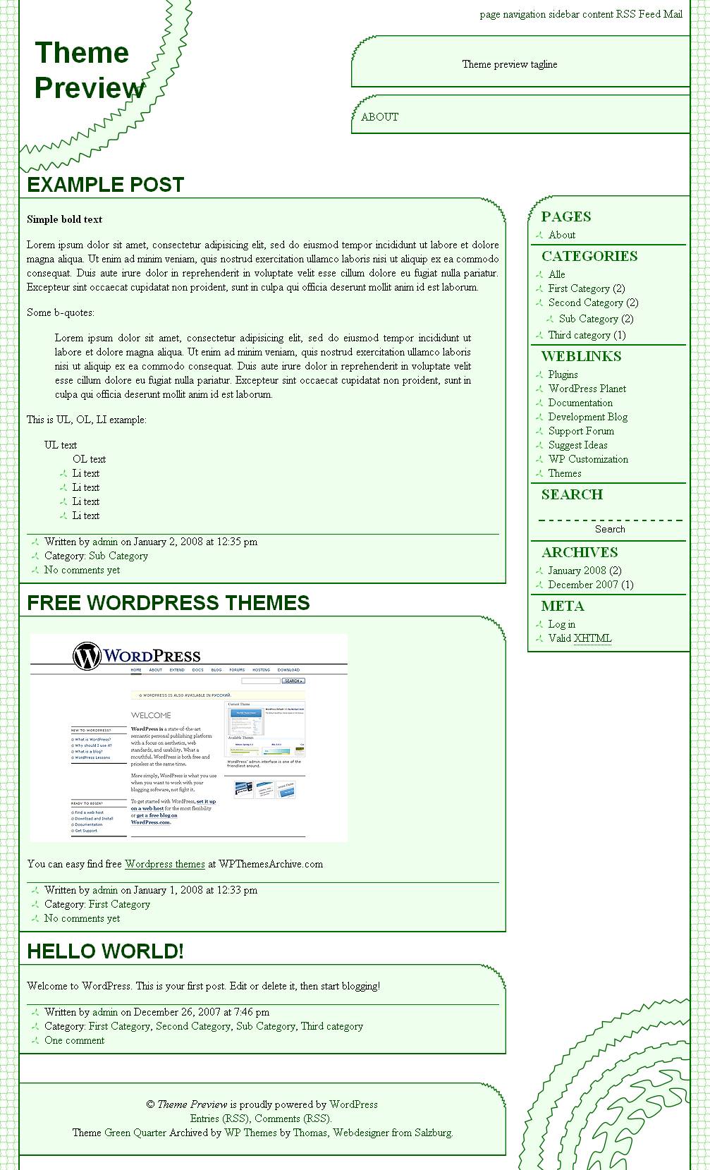 download Green Quarter theme