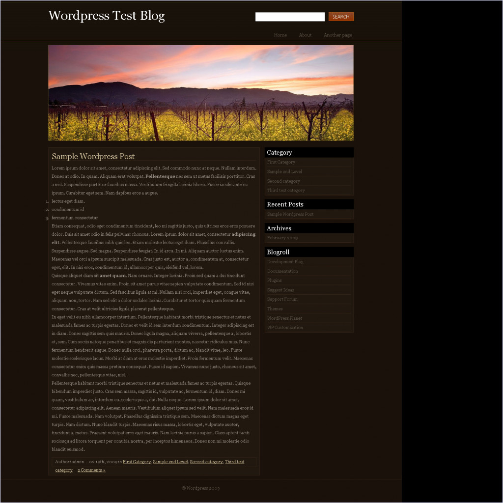 download Desert Night Wordpress Theme theme
