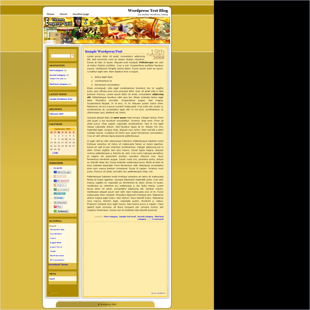 download Emperor Gold theme