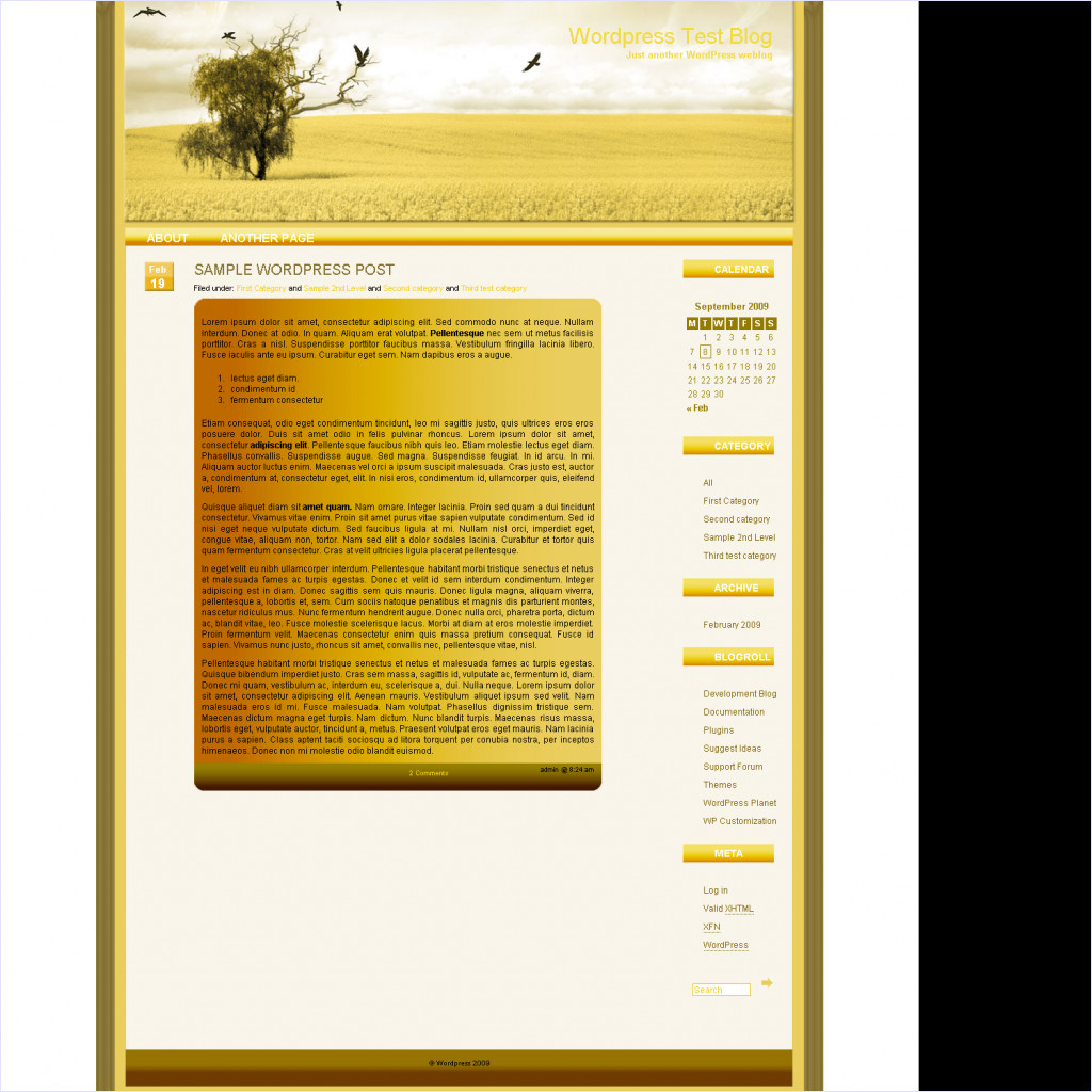 download Yellow Field theme