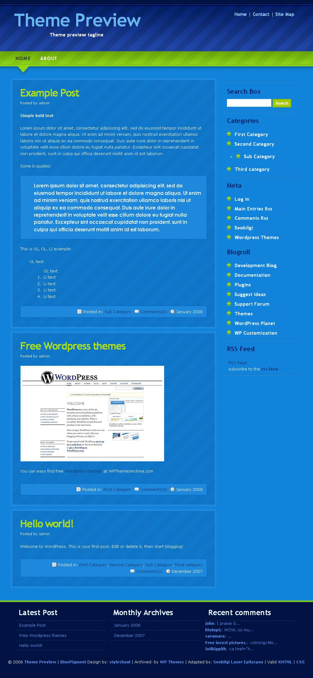 download BluePigment theme