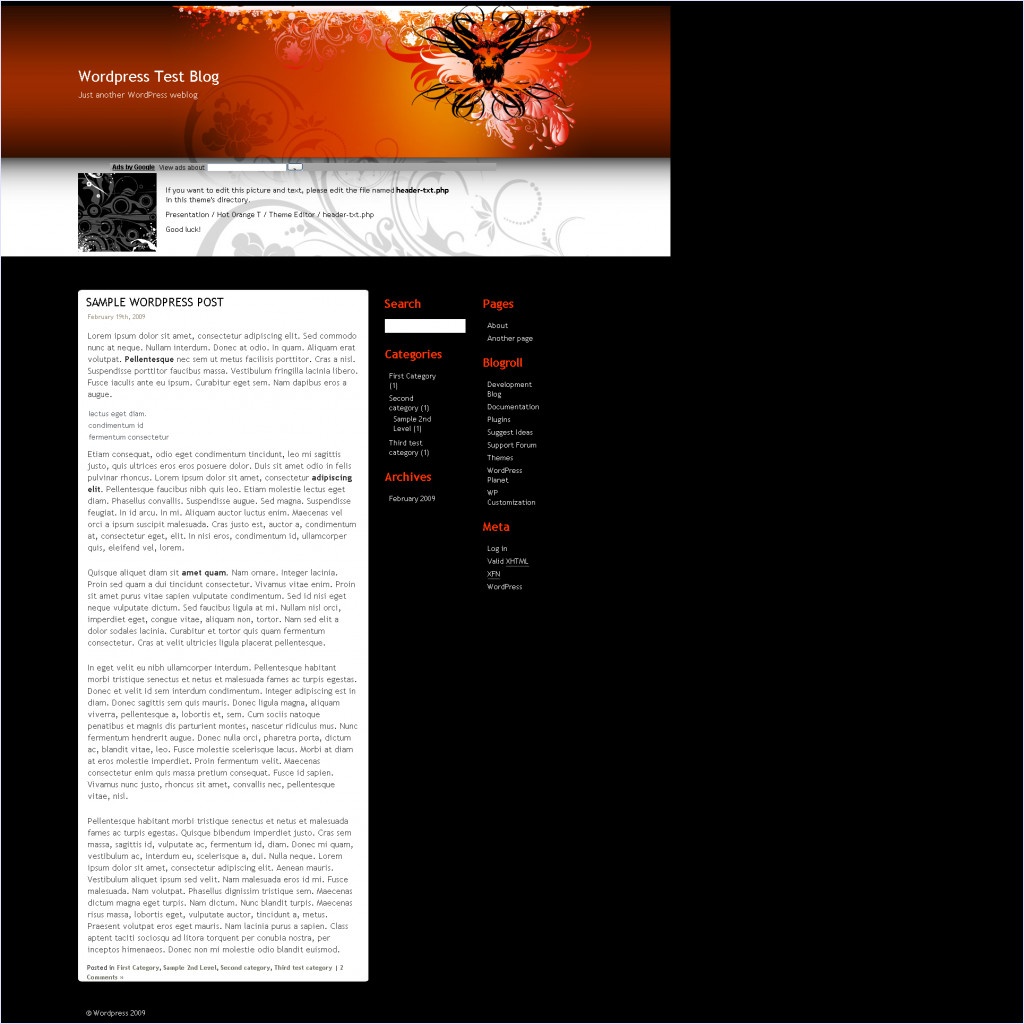 download Hot Orange T. theme