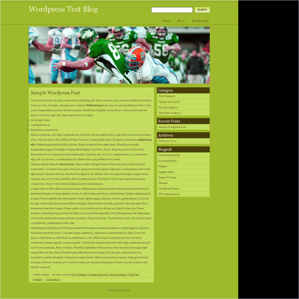 download Sports Desert Night Wordpress Theme theme
