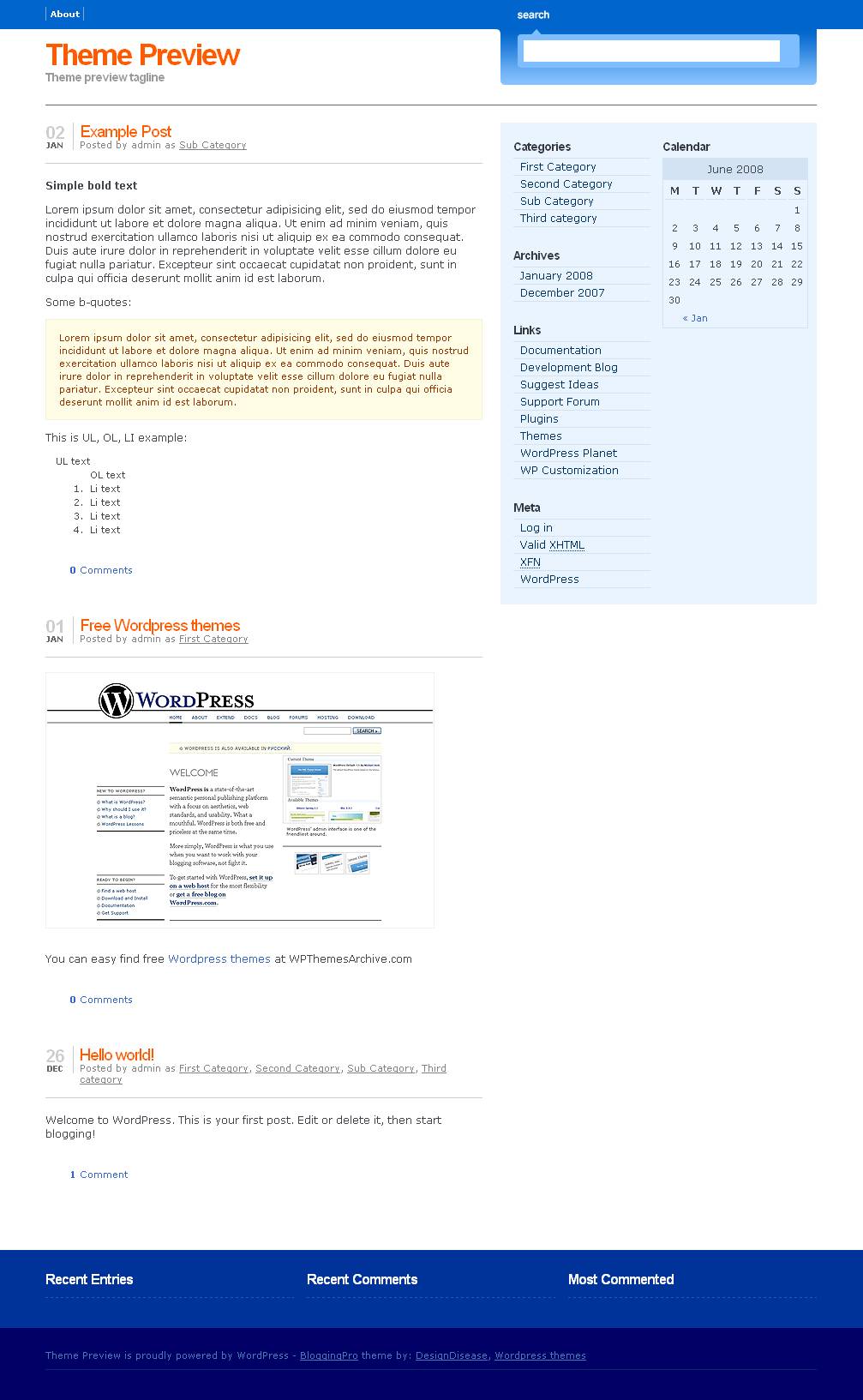 download BloggingPro Theme theme