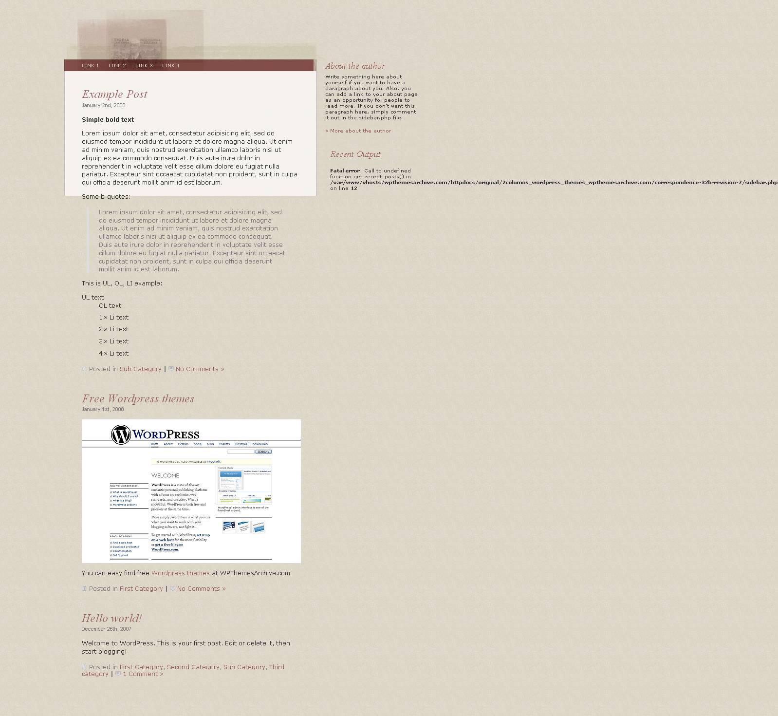 download correspondence theme