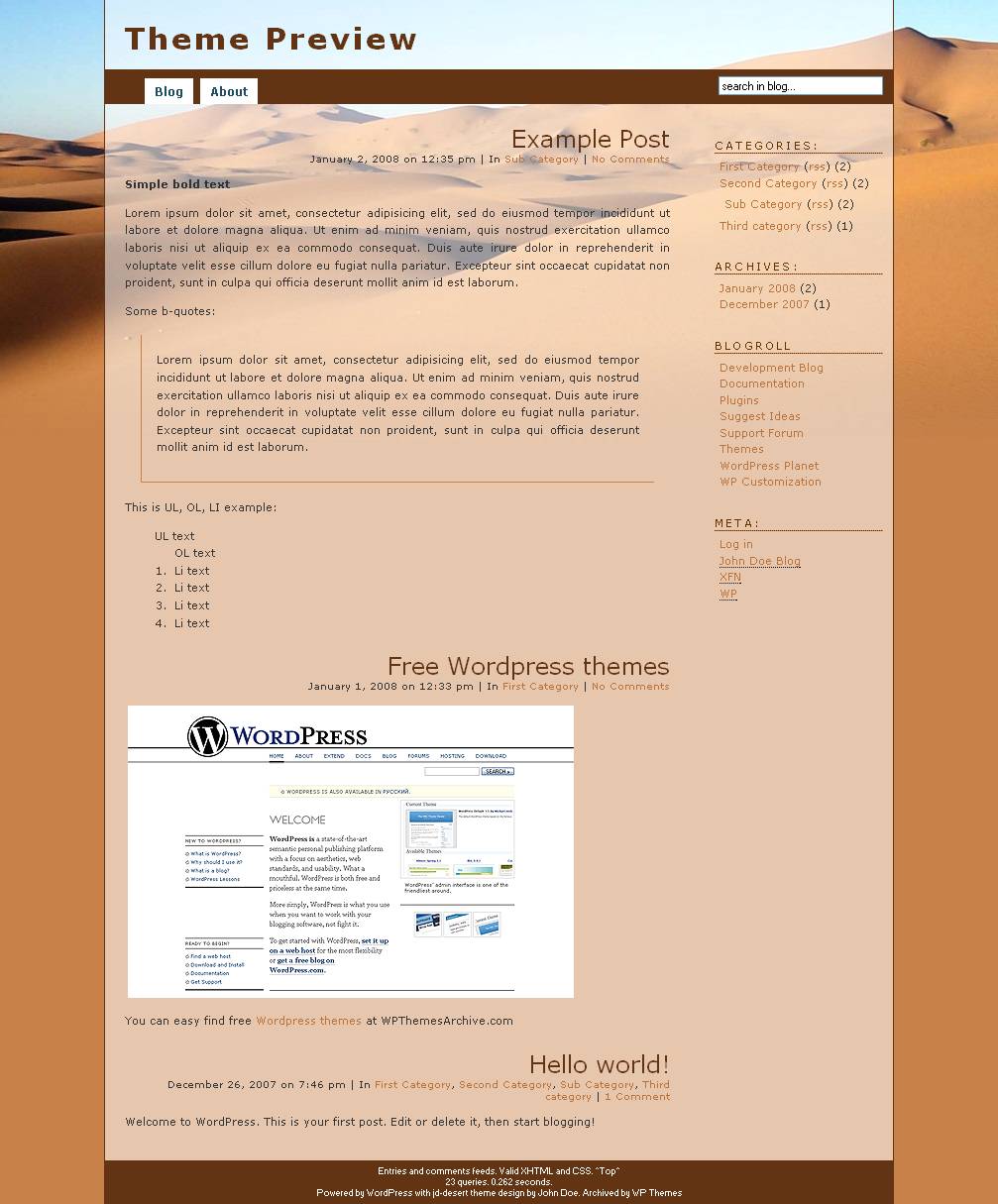 download jd-desert theme