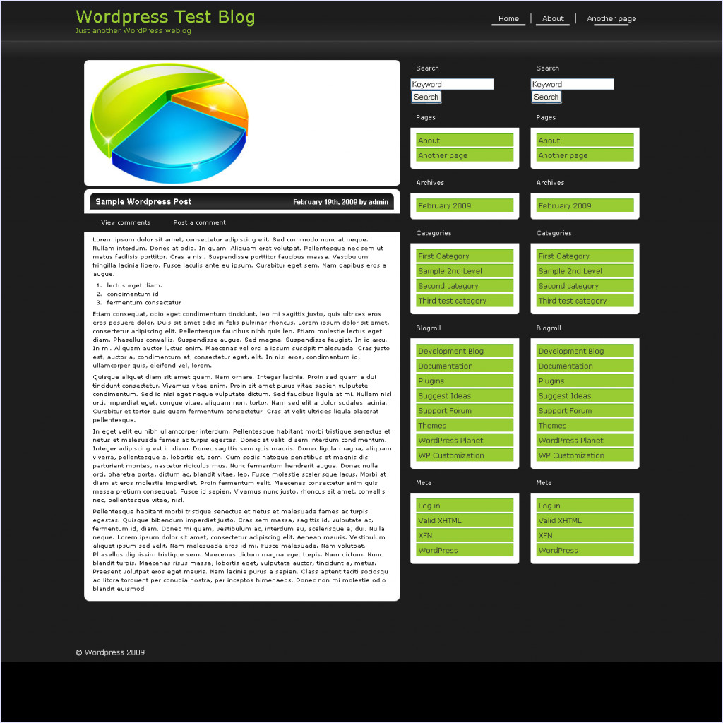 download Finance Blogging Green theme