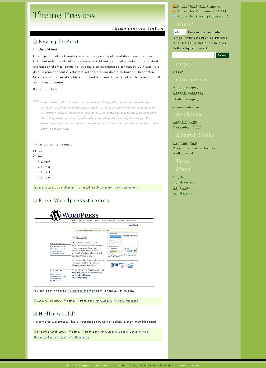 download Fadonet - AT Green theme