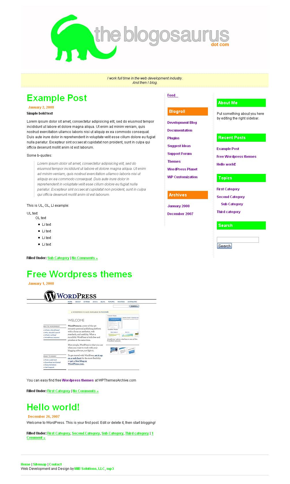 download The Blogosaurus theme